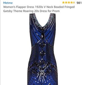 Flapper Gatsby 1920s fringe dress